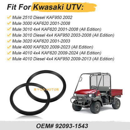 2 x Front/Rear Brake Drum Seal for Kawasaki Mule (1999–2003)
