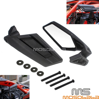 Racing Side Rear View Mirrors for Can Am Maverick X3 XRS XDS MAX UTV (2017-2019)