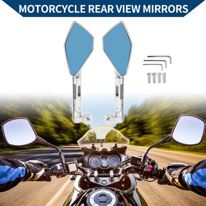 Rear View Mirror / M8/M10 / Side Rearview Mirror Silver Tone for Motorcycle