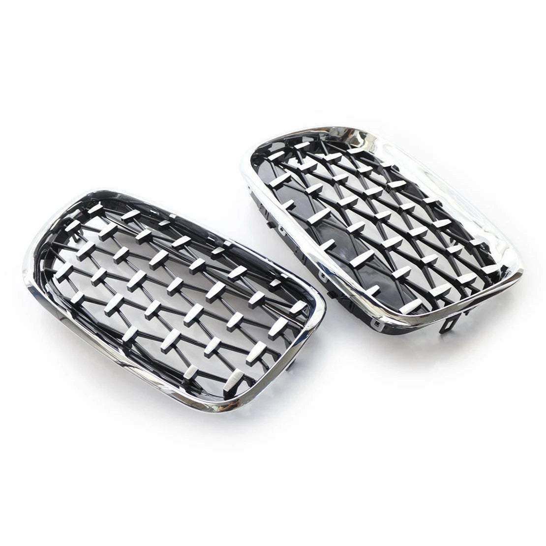 Front Kidney Grille Diamond Style Chrome for BMW X5 (2007-2013)