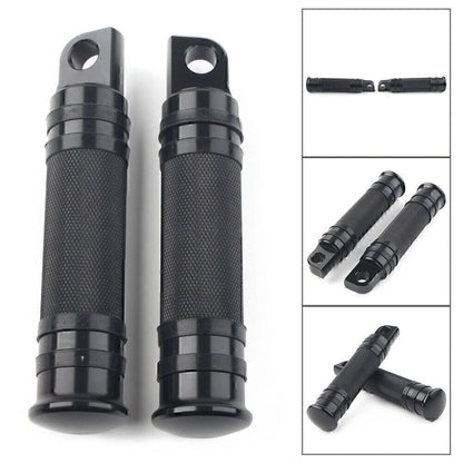 Black Aluminum Foot Pegs for Harley Motorcycle (Fits Various Models)