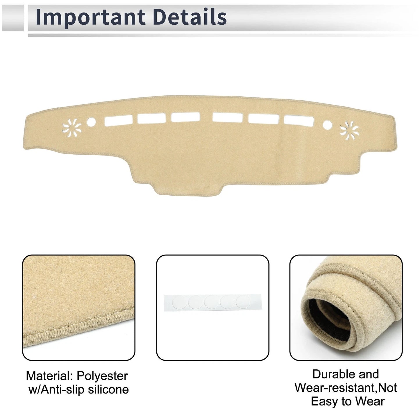 Dashboard Cover Mat for Suzuki Every DA17V/DA17W (2015-2023) Beige