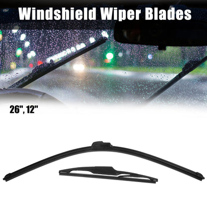 2 x Front Rear Wiper Blades Set for Toyota Aygo (2005-2014)