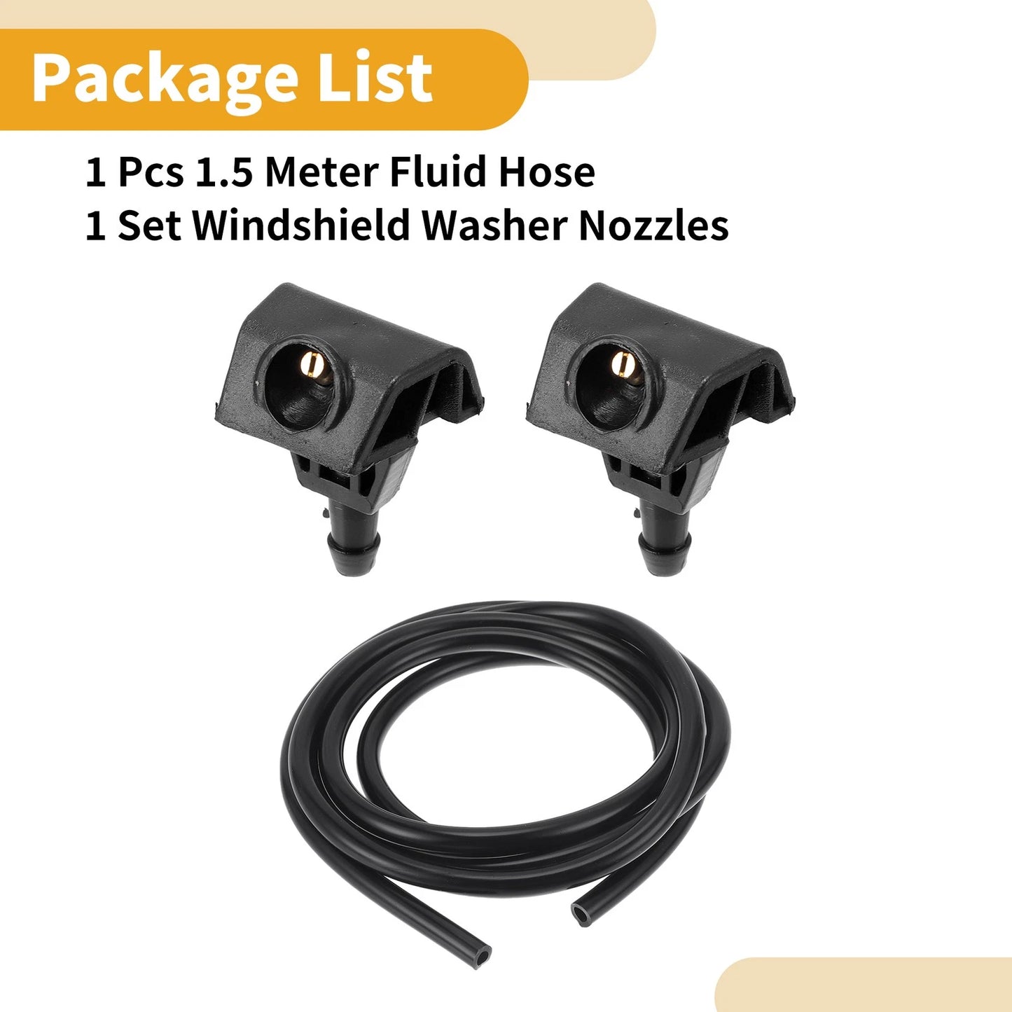 Windshield Washer Nozzle Kit for Nissan Note (2006-2013) 1 x Fluid Hose
