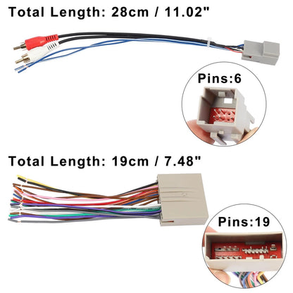 Car Stereo CD Player Wiring Harness Radio Adapter Set for Ford Focus (2000-2007)