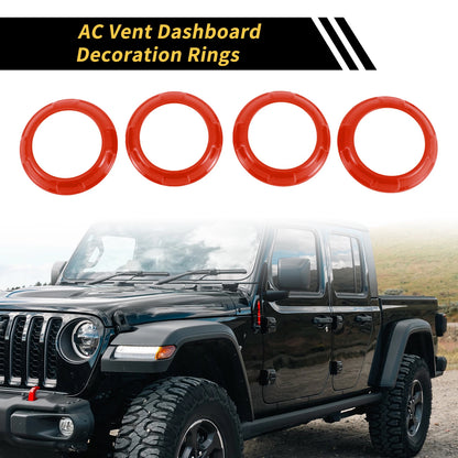 AC Vent Dashboard Decoration Ring for Jeep Wrangler JK JKU (2011-2017)