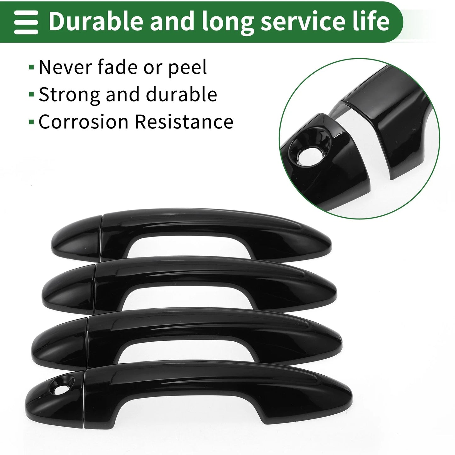 Car Door Handle Cover Trim for Toyota RAV4 2013-2018 - Black