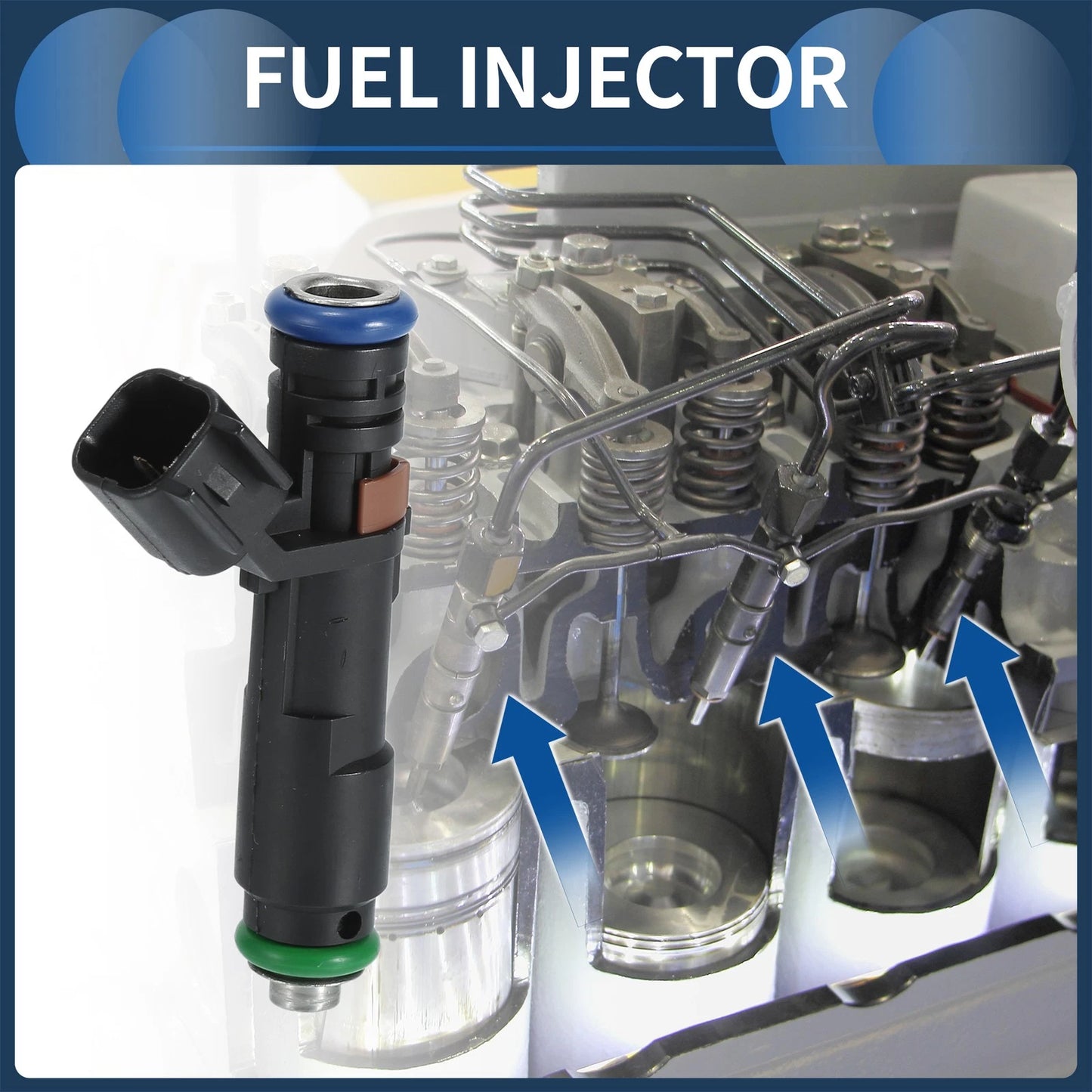 Fuel Injector Set for Ford F-150 V8 5.4L (2005-2006) - 8 Pcs Black