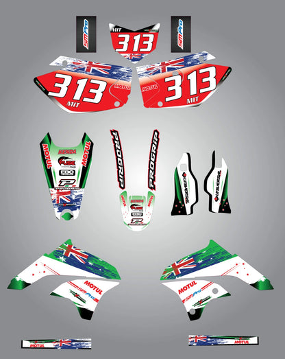 Custom Graphic Kit - AUSSIE PRIDE for Kawasaki KLX 450 (2008-2012)