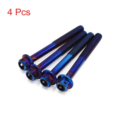 4Pcs Colorful Titanium Alloy Hexagon Bolts Screws M6x55mm for Make Model