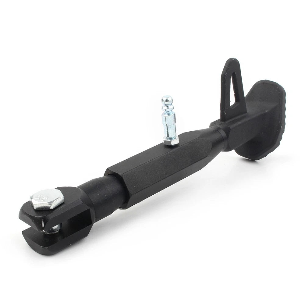 Adjustable Kickstand Foot Side Stand for Universal Motorcycle - Black