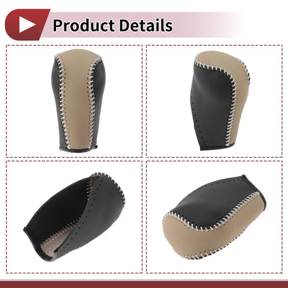 Beige Faux Leather Gear Shift Knob Cover for Toyota Corolla (2014-2018)