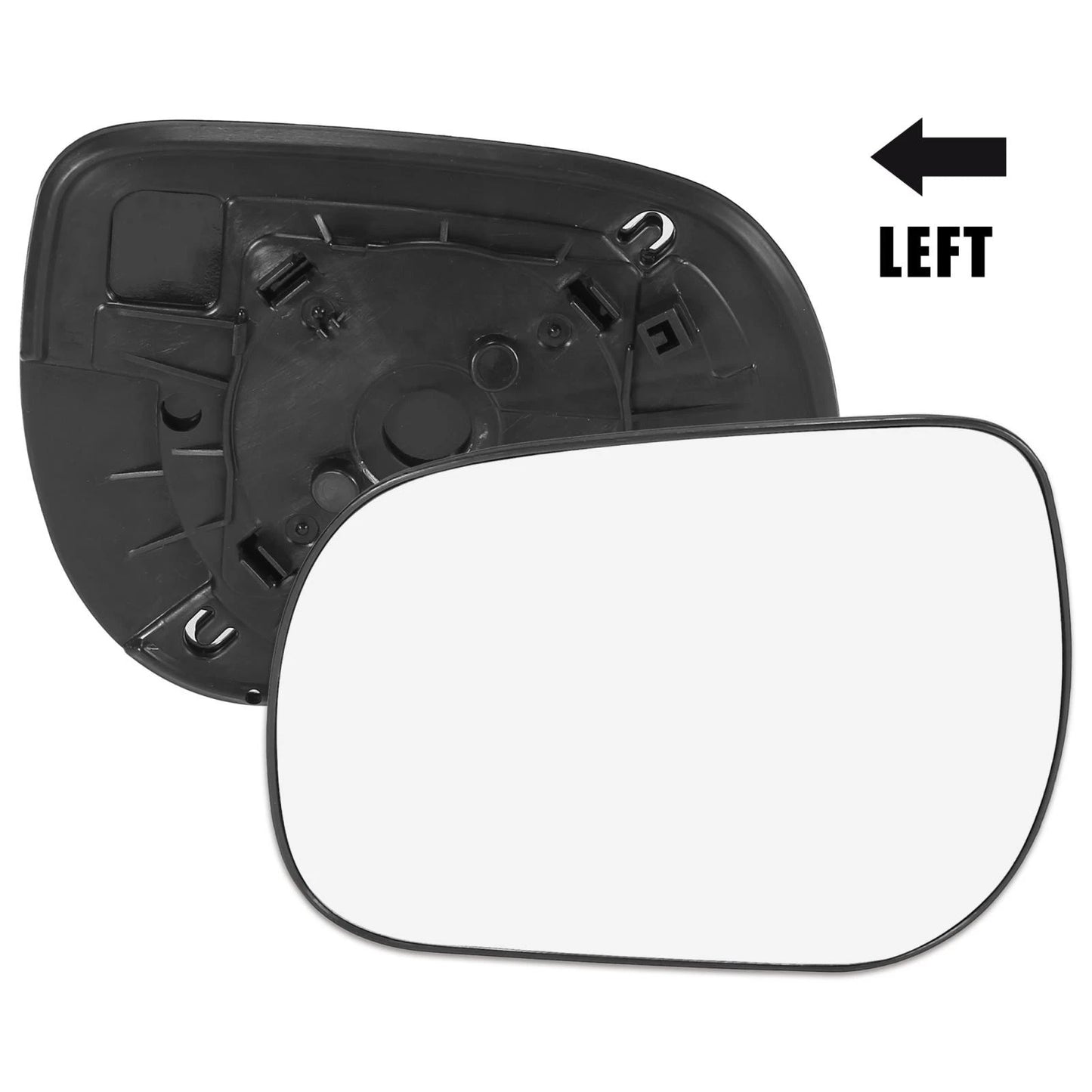 Left Driver Side Non-Heated Mirror Glass for Toyota RAV4 (2013-2018)
