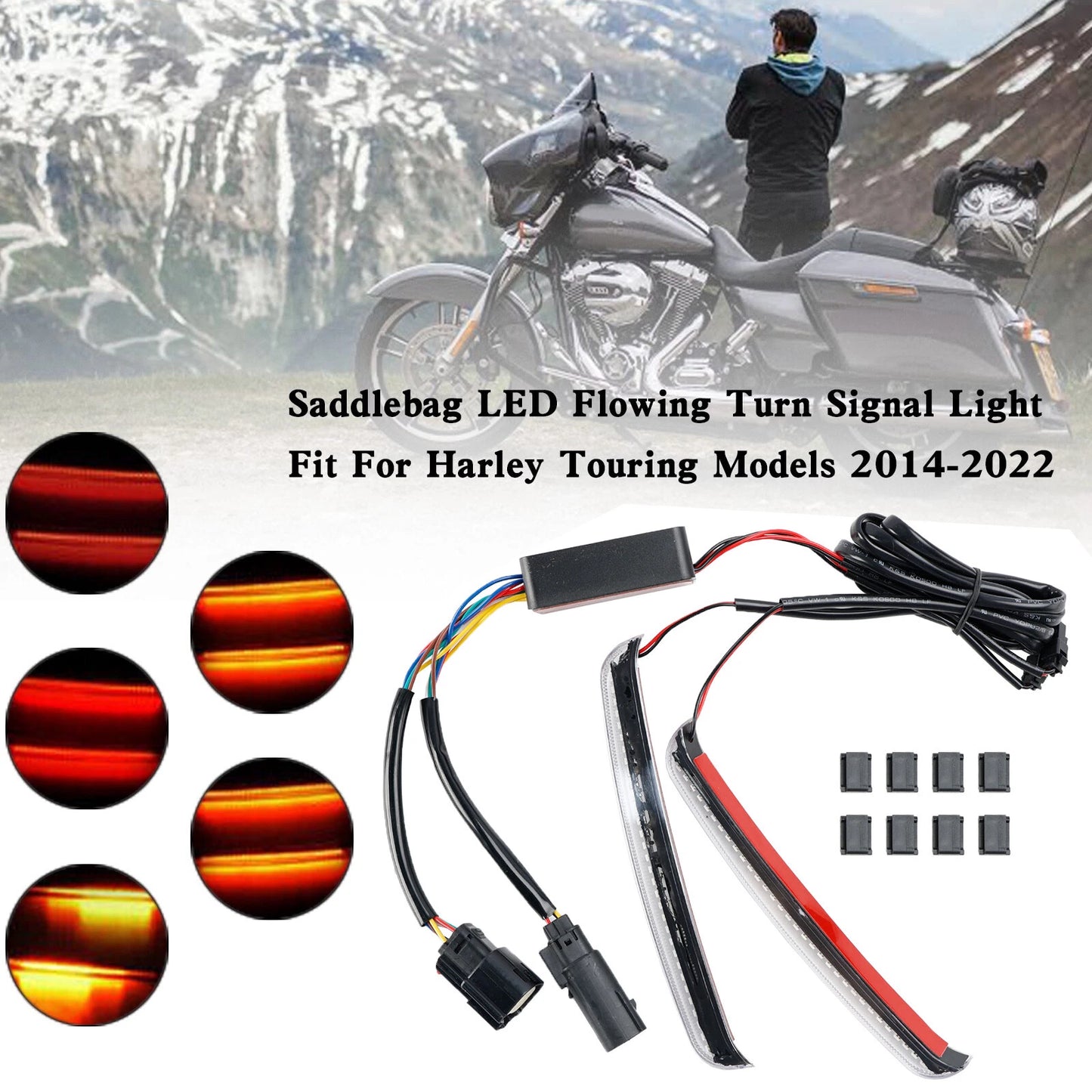 Saddlebag Turn Signal Lights for Harley Road Glide FLHR CVO (2014-2022)