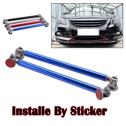 Universal Adjustable Blue Bumper Lip Splitter Strut Rod Tie Support Bar 15CM