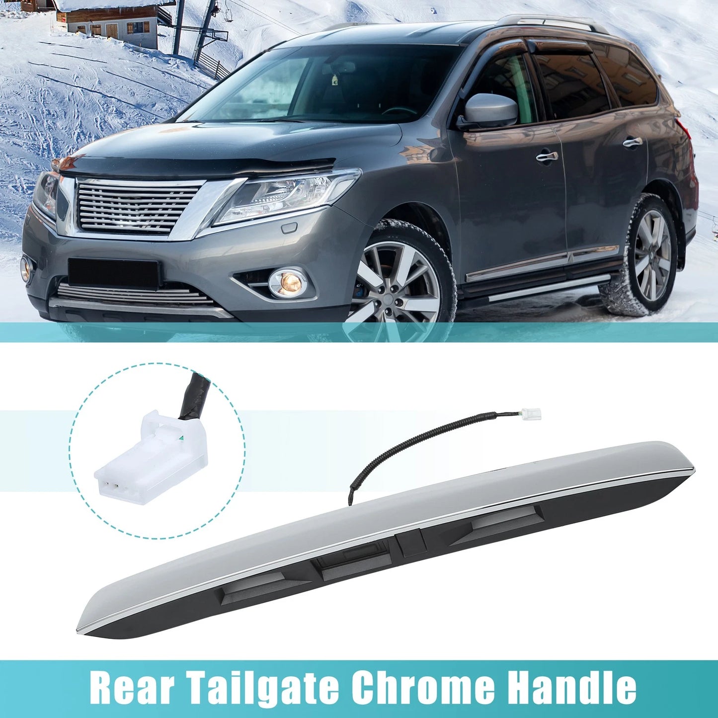 Rear Trunk Handle Grip for Nissan Pathfinder (2013-2019) Chrome Garnish