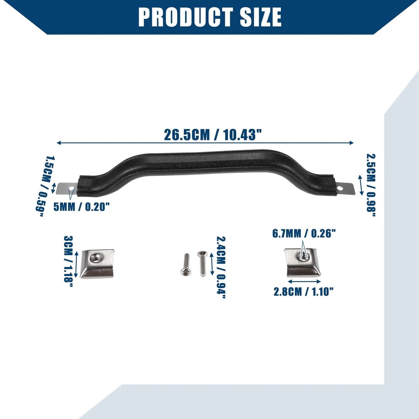 Front Left Right Side Interior Door Handle Pull Strap Kit for Jeep Wrangler (2007-2018)