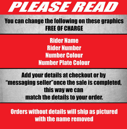 Rush Style Sticker Kit for Honda CRF 250R Graphics Decals (2022-2024)