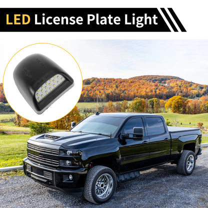 License Plate Light Tag Lamp White Lens for Chevrolet Silverado