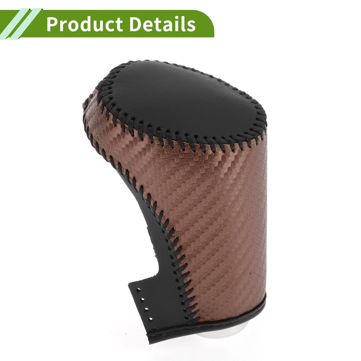 Gear Shift Knob Cover for Chevrolet Malibu Brown Carbon Fiber Black Brown
