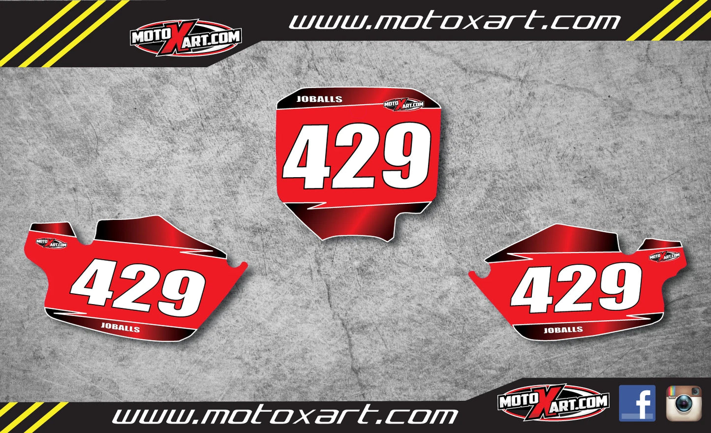 Custom Number Plates for Honda CR80 (1996-2002) Stickers Decals Graphics