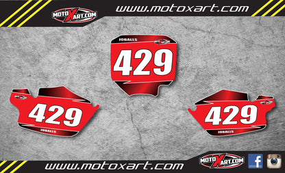 Custom Number Plates for Honda CR80 (1996-2002) Stickers Decals Graphics