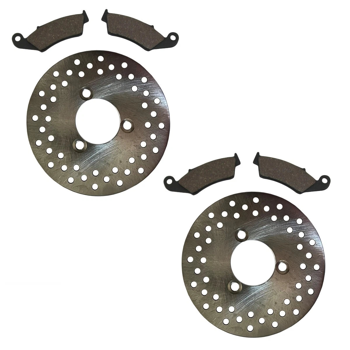 2x Front Disc Brake Rotors & Pads for Honda TRX450R (2004–2014)