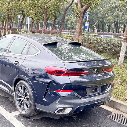 2 x Gloss Black Rear Boot Spoiler Lip for BMW X6 (2019-2024)