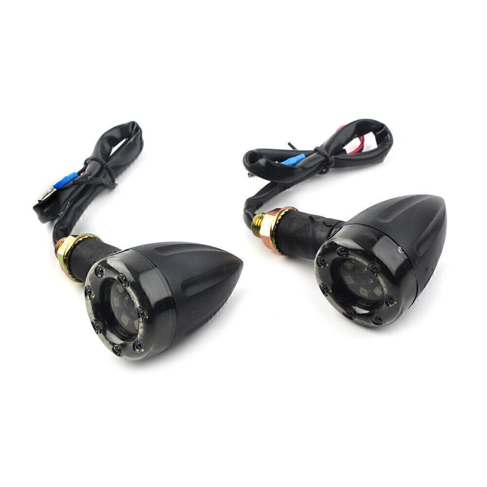 2 x Universal Motorcycle LED Turn Signal Lights for Harley