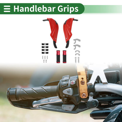 Hand Grips Cover Kit for Motorcycle Handle Bar Throttle Diamond Pattern