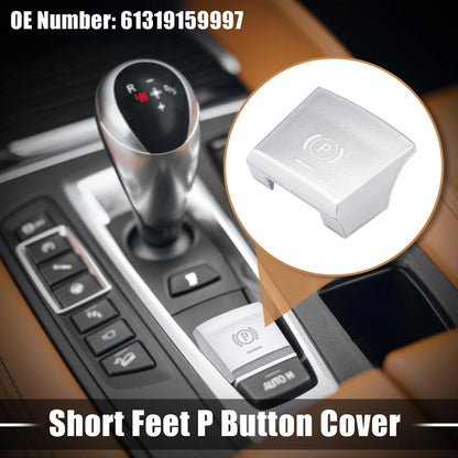 P Button Cover for BMW F01 F02 F12 F10 F07 (Silver Tone)