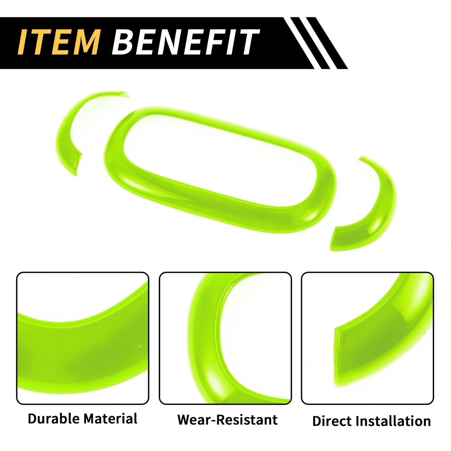 Front Rear Roof Reading Light Trim Covers for Jeep Wrangler JK (2011-2017)