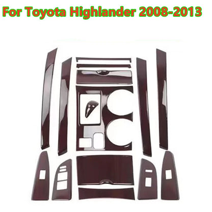 Woodgrain Console Shift Panel Trim Cover for Toyota Highlander (2008–2013)