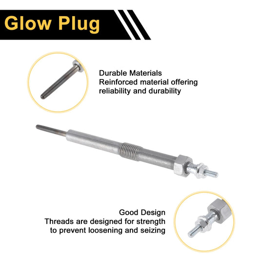 1 Pc Glow Plug Diesel Silver Tone Steel