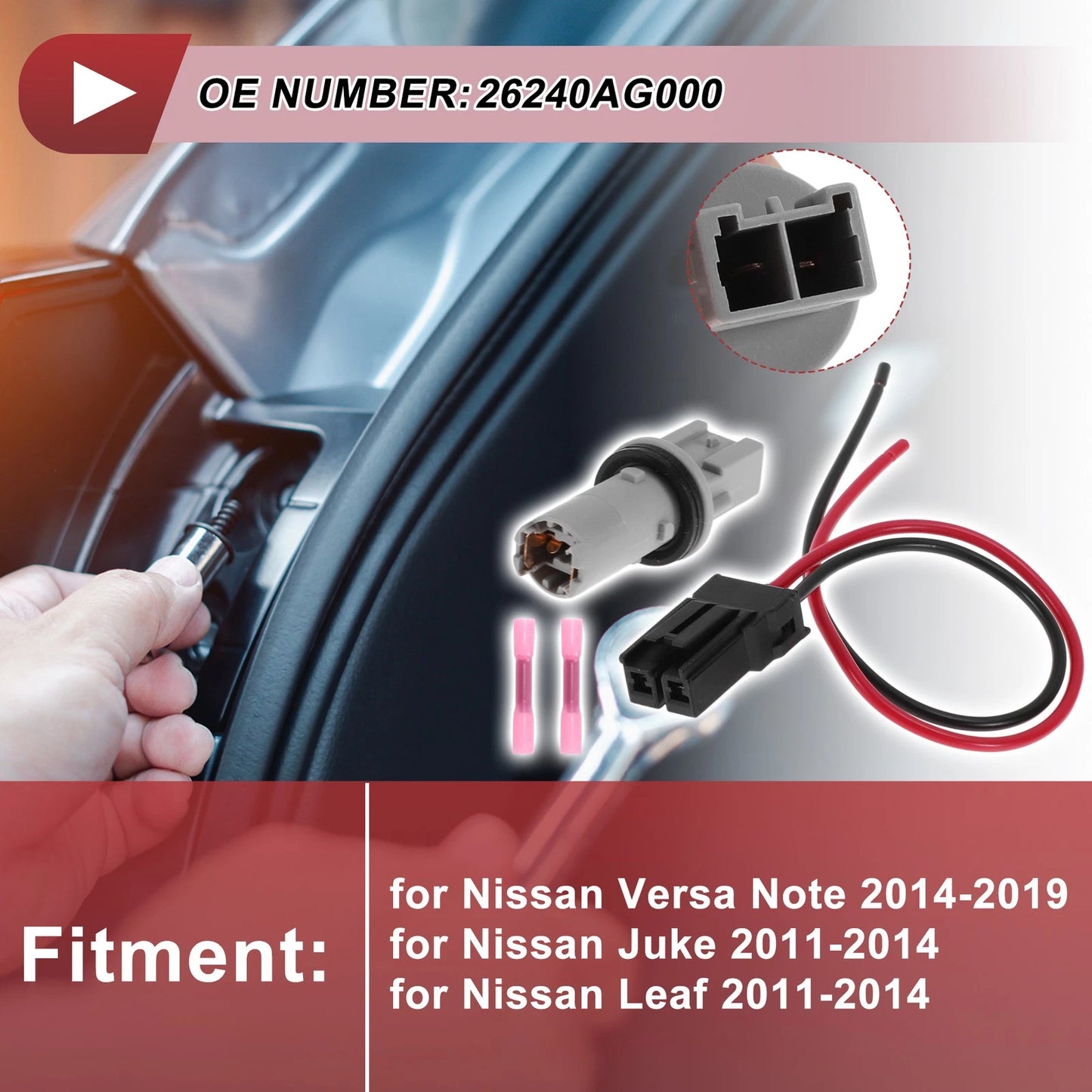 Turn Signal Light Socket Wiring for Nissan Versa Note (2014-2019)