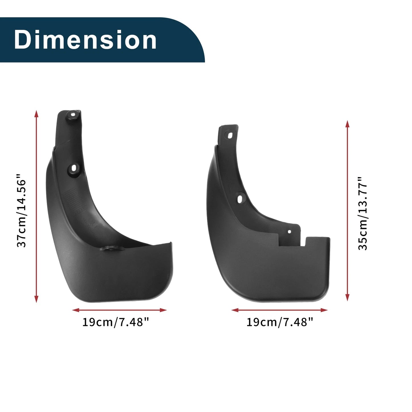 Mud Flaps Splash Guards 1 Set for Toyota Innova (2007-2010)