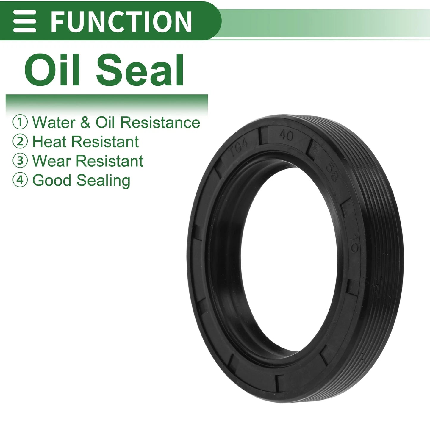 Oil Seal 40x58x10mm NBR Rubber Black for Make Model