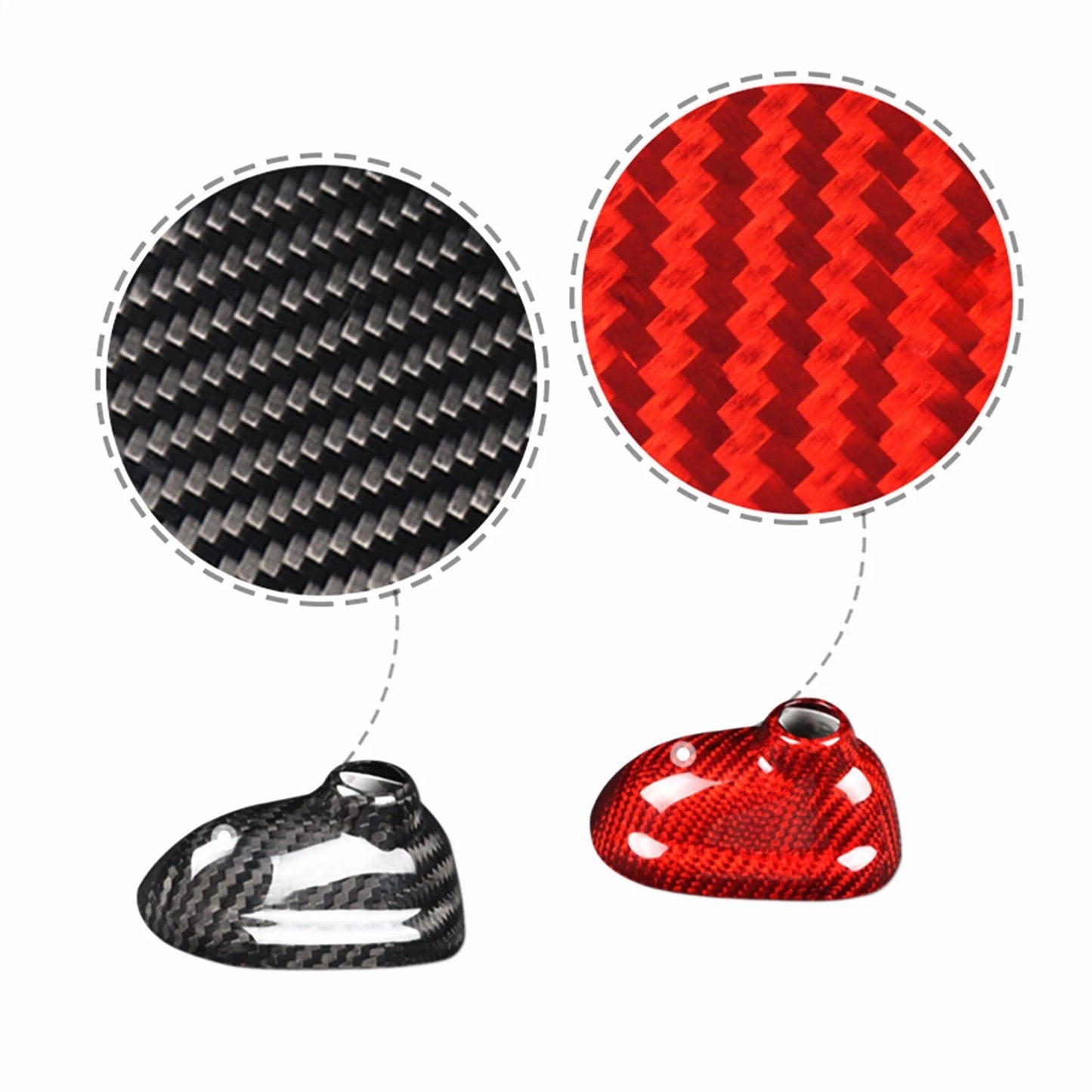 1pc Roof Antenna Cover for Mini Cooper R55/R56 (2006-2013) Carbon Fiber Red