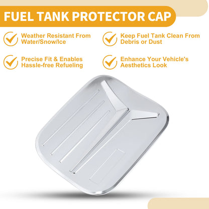 Fuel Tank Door Cap for Toyota Prius (2019-2023) Chrome Silver Tone
