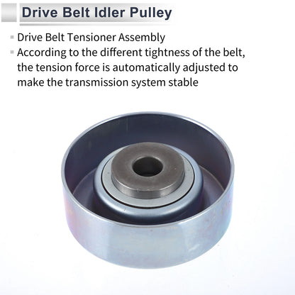 Drive Belt Idler Pulley for Hyundai Sonata, Kia (1990-1998) - 1 Pc