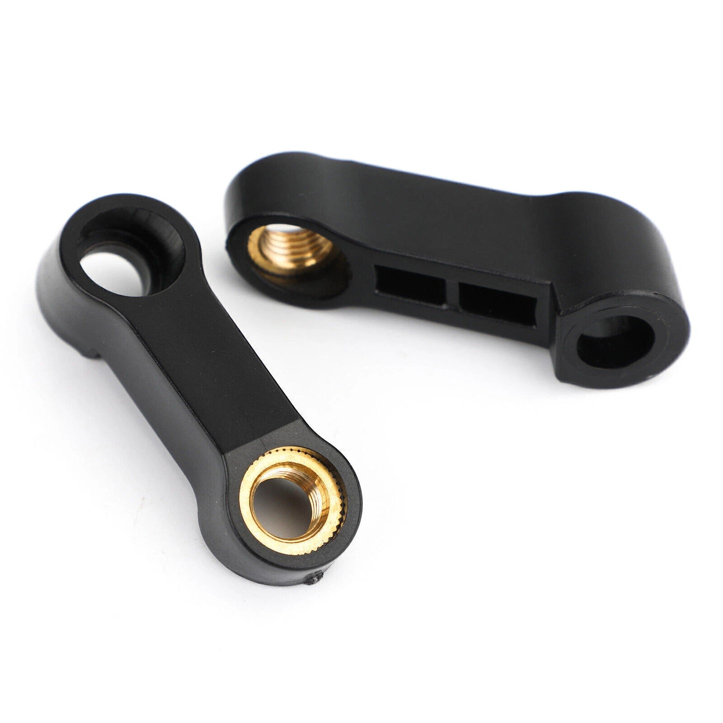 M10 Mirror Extension Flares for Motorcycle Black Right Hand Thread