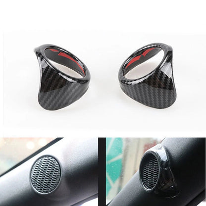 Carbon Fiber Style A Pillar Side Tweeter Speaker Cover fits Mustang 2015-2018