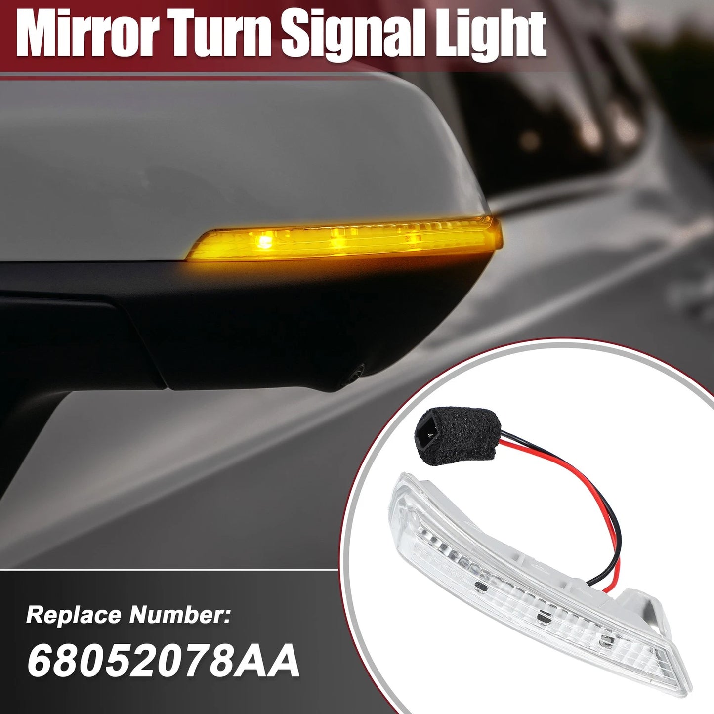 Right Side Mirror Turn Signal Light for Chrysler Dodge