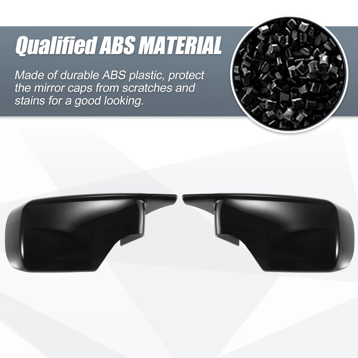 Rearview Mirror Cover Cap Gloss Black for BMW E39 E46 325i 328i (1998-2005)