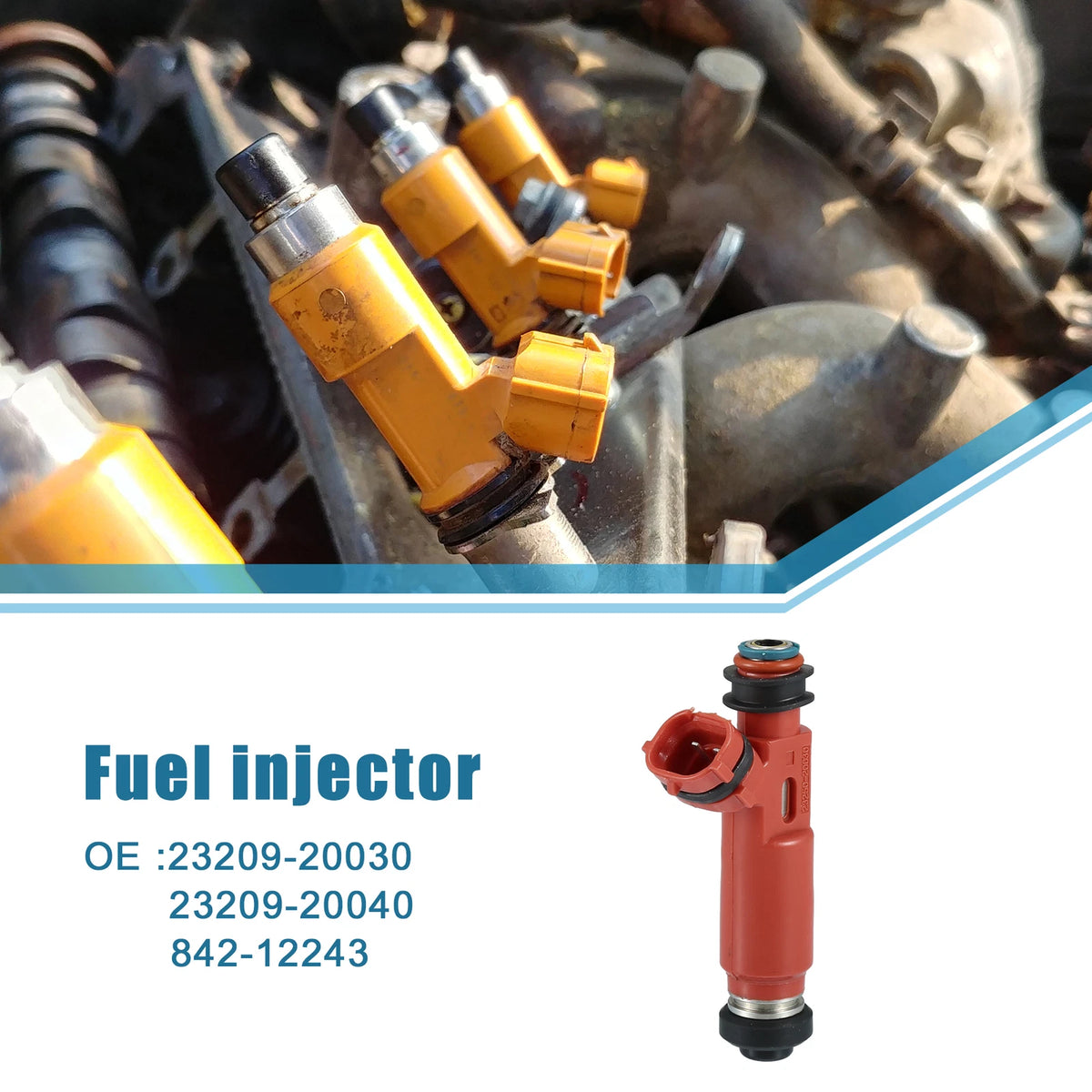 Fuel Injector for Lexus RX330 2004-2009 3.3L - 1 x Red Injector