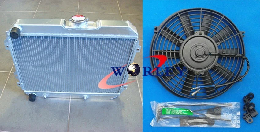 All Aluminum Radiator + Fan for Toyota Corona ST141 RT142 (1983-1987)