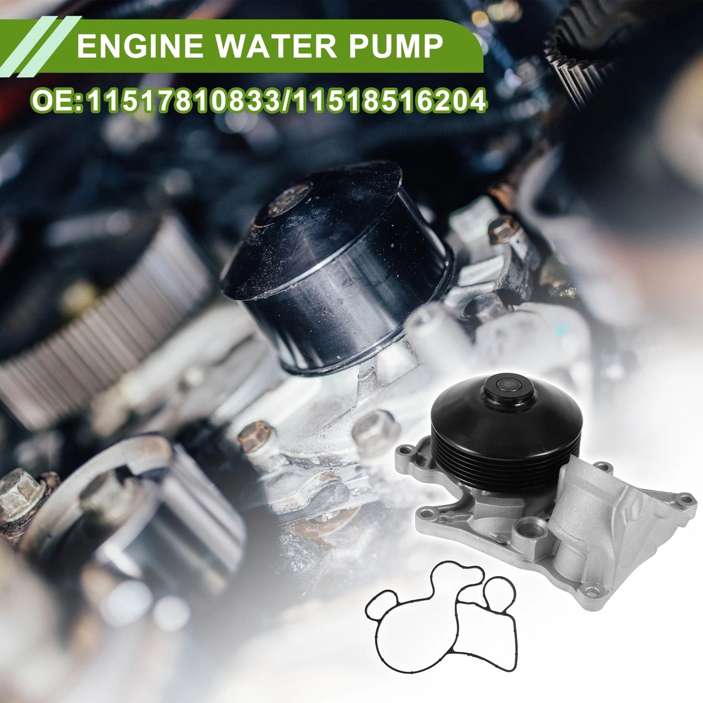 Engine Water Pump for BMW 328D 2014-2018 Cooling System Replacement