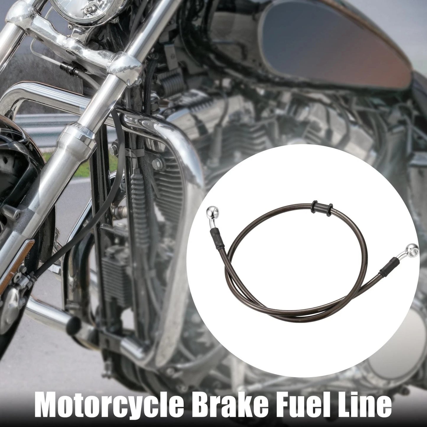 80cm 31.50" Braided Brake Clutch Oil Hose Line Pipe for ATV Dirt Bike