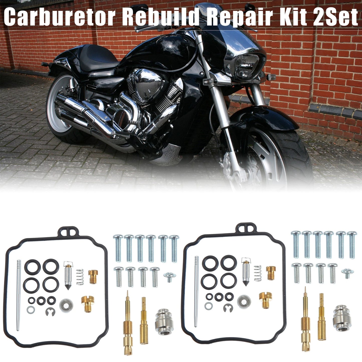 2 x Carburetor Repair Rebuild Parts for Yamaha XVS650 V-Star (2006–2016)