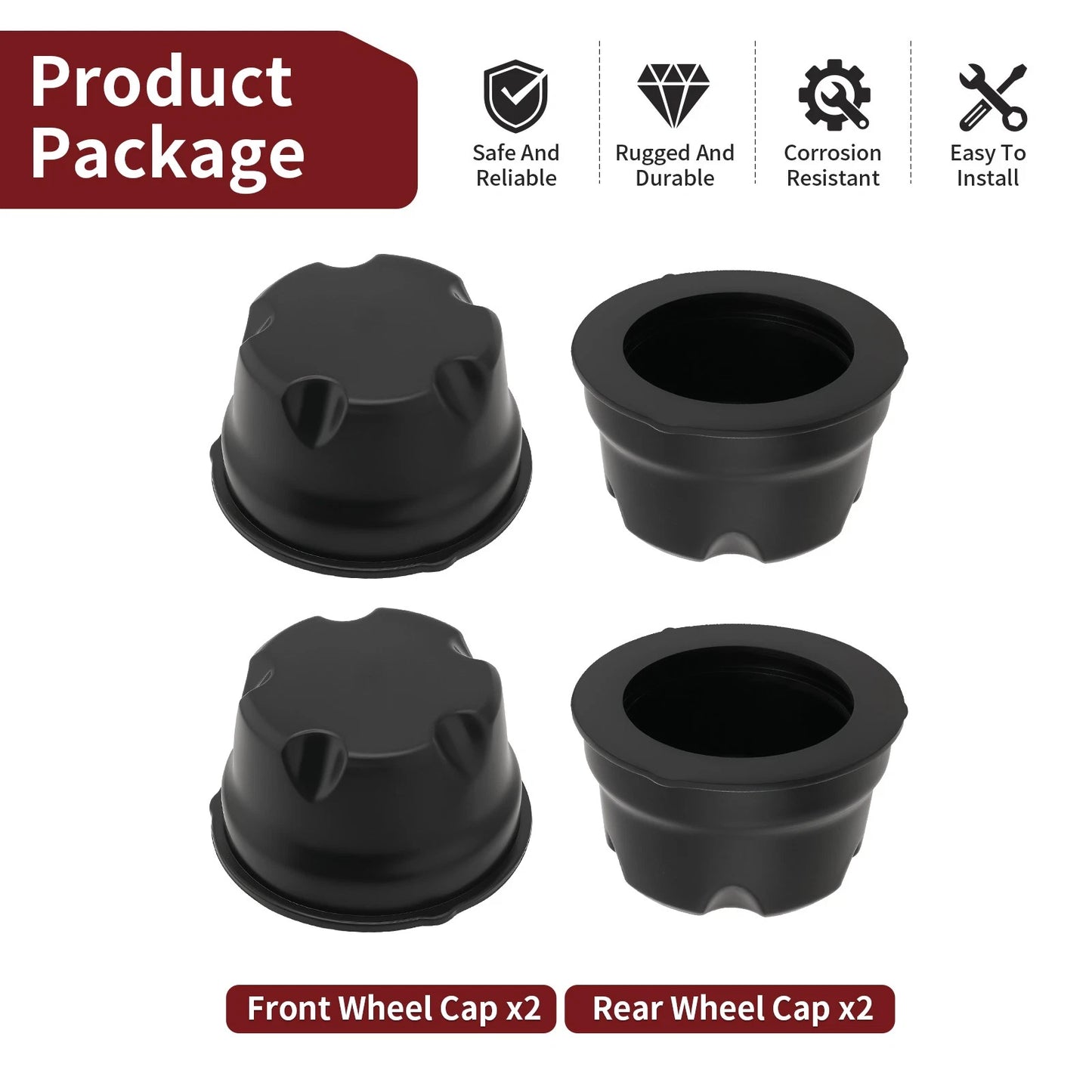Front Rear Wheel Cap for Suzuki QuadRunner 500 LTF500F (1998–2002)
